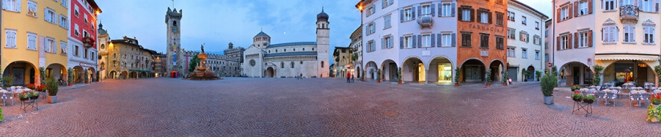 Cathedral square of Trento city