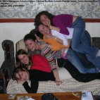 Audrey Guglielmi, Ilaria Menapace (UniTrento), Catarina, Laurine, Carmen, Tania. Erasmus a Nottingham (UK) 2004-05.